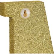 Glitter Gold Number 0 Sign